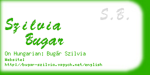 szilvia bugar business card