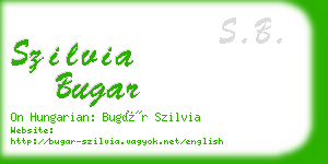 szilvia bugar business card